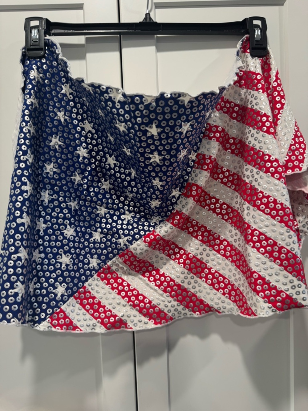 American Flag Eyelet Skirt - Red, White & Blue